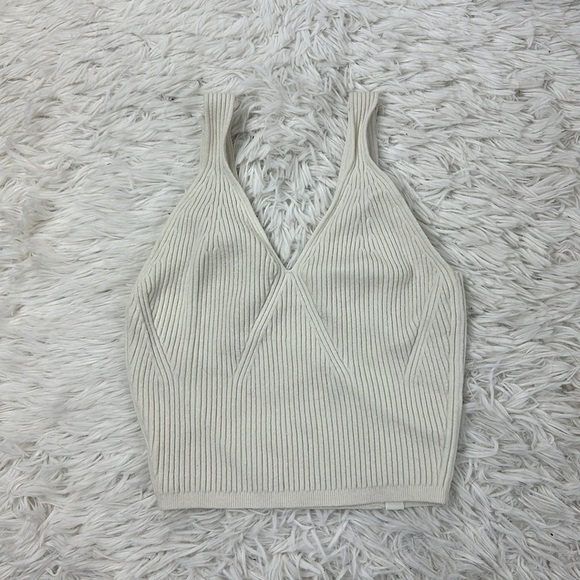 lululemon athletica Tops - Lululemon Ribbed Knit Cropped Tank Top Lemon Sorbet